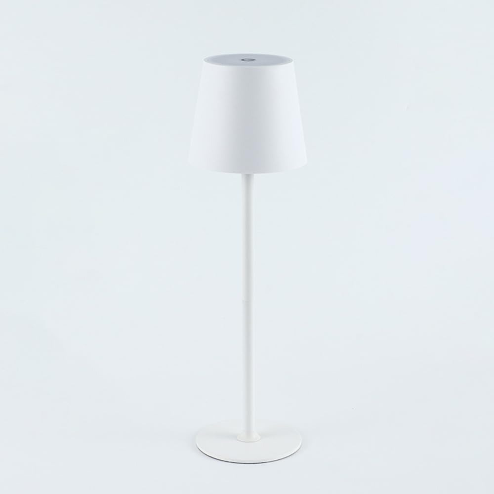 Portable Metal LED Table Lamp, 3-Color Touch Control Rechargeable Bedside Light
